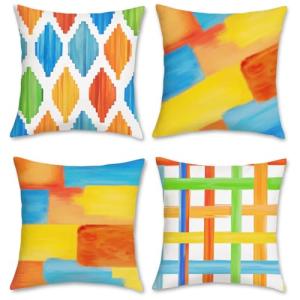 Bonhause Fundas Cojines Abstracto Boho 45 x 45 cm Funda de…