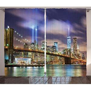 ABAKUHAUS Nueva York Cortinas, Manhattan Skyline EE.UU., Sa…