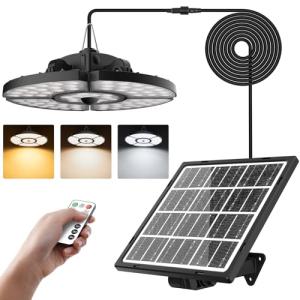 CLV Luz Solar Interior 152 LED 2500LM, Lámpara Colgante Sol…