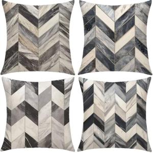 Gris Cojines Exterior Impermeable Terciopelo Grande Fundas…