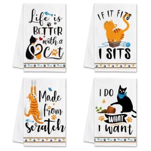 4 Pieza Torchons à Vaisselle en Microfibre Superabsorbentes…
