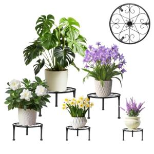 HAOTIAN-X 5 soportes de metal para plantas de interior y ex…