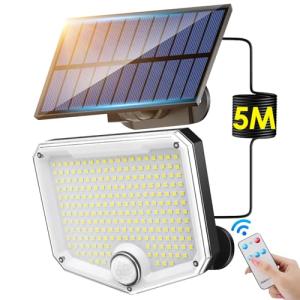 Focos LED Exterior Solares, 222 LED 2000LM Luz Solar Exteri…