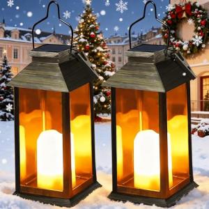 Yowin Farolillos Solares Exterior 2 Piezas Lampara Jardin c…