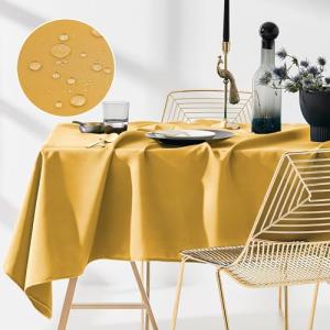 ROOM99 Aura Mantel de 140 x 300 cm, Antimanchas, Lavable, I…