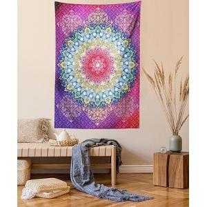 ABAKUHAUS Mandala Tapiz de Pared y Cubrecama Suave, Rosa y…