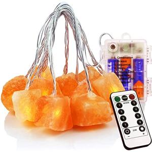 Lámpara de sal del Himalaya, cadena de luces con control re…