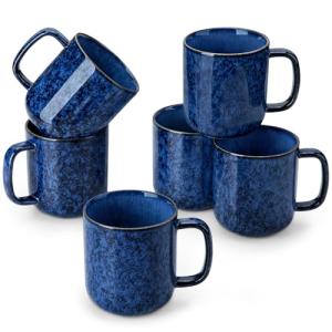 vancasso Set de 6 Tazas de Café Grandes de Gres - 480ml - T…