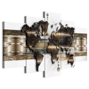 Cuadros B&D XXL - Cuadro en Lienzo Mapa del mundo 200x100 c…