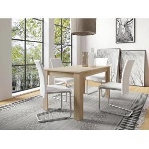 FURNCO Mesa de comedor Alden DT, 140 x 80 x 75 cm, mesa de…
