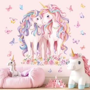 decalmile Pegatinas de Pared Infantiles Unicornio Grande Vi…