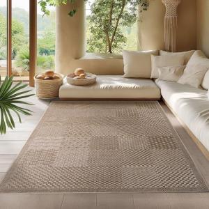 HomebyHome Alfombra de Exterior Beige 200x290 cm, Resistent…