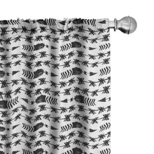 ABAKUHAUS Abstracto Juego de 2 Paños Cortinas, Chevron Moti…