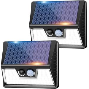 vighep Luz Solar Exterior, 2 Paquete Foco Solar Exterior co…