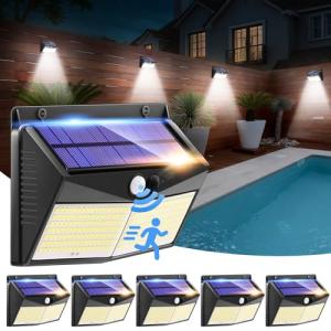 Luz Solar Exterior Jardin【6 Paquete/248LED/1500LM】3 Modo Lu…