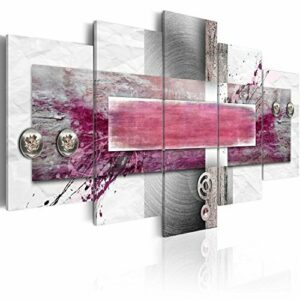 murando Cuadro en Lienzo Rosa Abstracto 200x100 cm Impresió…