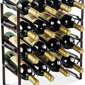 Estantería para vinos apilable de 4 niveles para 16 botella…