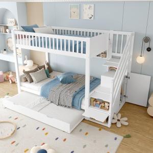 Moimhear Litera (sin colchón), cama infantil, con cama nido…
