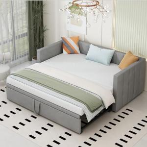 Moimhear Cama tapizada sofá cama extensible 90/180 x 200 cm…