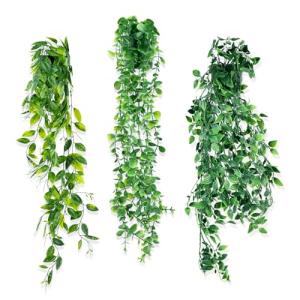 NVIYAM 3 PCS Plantas Artificiales Colgantes con Macetas, Pl…