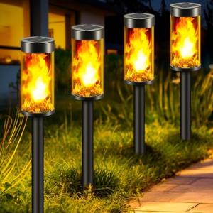 nipify Luces Solares Led Exterior Jardin,4 Paquete Antorcha…