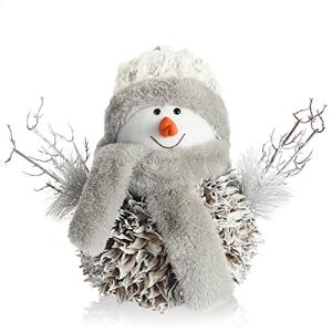 com-four® Figura de muñeco de Nieve tamaño XL, Figura Decor…