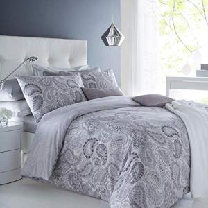 Sleepdown Paisley Grey Juego edredón y Fundas de Almohada c…