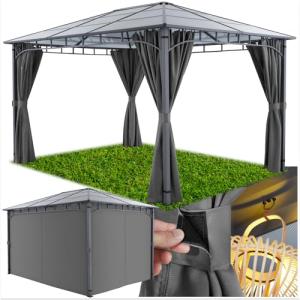 tectake® Carpa de jardín de Aluminio con Techo de policarbo…