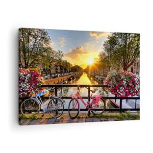Lienzos decorativos Bicicletas canal Amsterdam arquitectura…