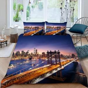 Funda Nordica Cama 135/150 Nueva York 3D Ropa de Cama Paisa…