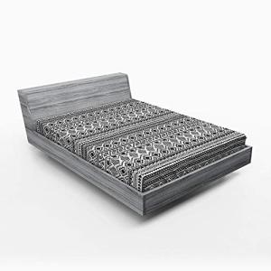ABAKUHAUS Azteca Sábana Elastizada, Monocromo Rombos, Suave…