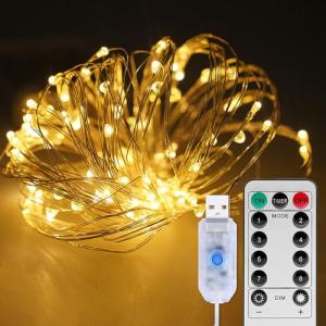 ILantule Luces LED USB, Luces de Hadas Decorativas LED, 10M…