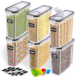 BUOAZR 2.5L Botes Cocina Almacenaje 6 Piezas, Sin BPA, Reci…