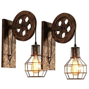 iDEGU Vintage Lámparas de Pared Industrial Apliques de Pare…