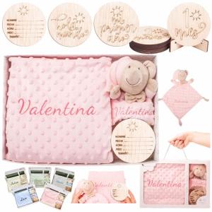 Olesea Manta Bebé Personalizada con Nombre Bordado Placas C…