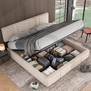 Moimhear Cama Tapizada 180 x 200 cm, Doble Funcional Hidráu…