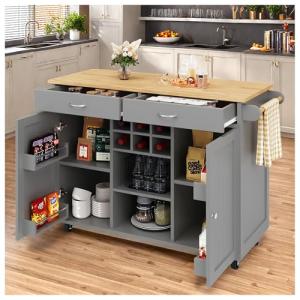 Seyakany Isla de cocina moderna (102x45x92cm), armario de c…
