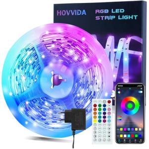 HOVVIDA Tira LED 10M, 30 LED/Metro, 1x10M, 24V RGB Luces LE…