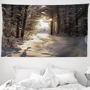 ABAKUHAUS Invierno Tapiz de Pared y Cubrecama Suave, Bosque…