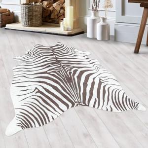 HomebyHome Alfombra de Pieles Piel sintética Tejida Plana D…