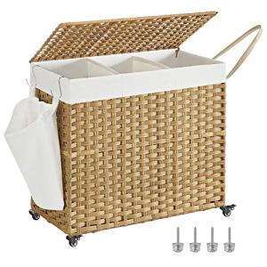 SONGMICS Cesto Ropa Sucia con Tapa, 160 L, Cesta Colada Est…