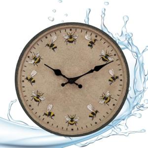 Reloj de pared - Reloj exterior impermeable de abeja, panta…