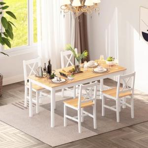 SogesHome Juego de Comedor y Muebles de Comedor con 4 silla…