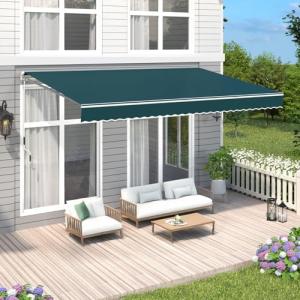 Toldo retráctil con manivela de aluminio, protección solar…