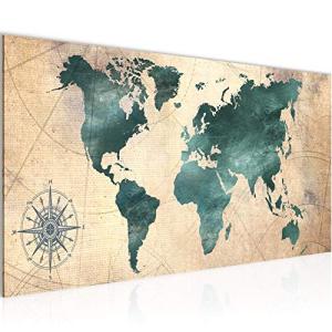 Runa Art Cuadro Decorativo Mapa Del Mundo 1 Parte Moderno C…