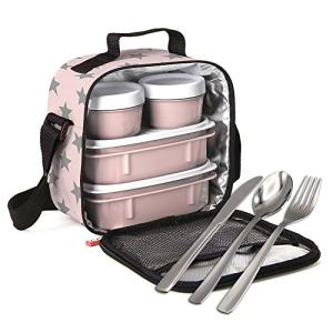 PracticFood - Kit Urban Food Negro Cubiertos - Bolsa térmic…