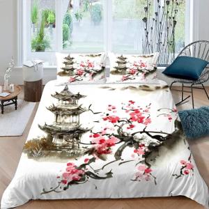 AASIRA Japón Sakura Ropa de cama infantil, 135 x 200 cm, di…