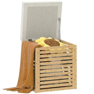 HOMCOM Baúl de Almacenaje para Dormitorio 54,7L Taburete de…