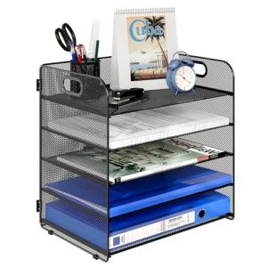 TQVAI 5 Niveles Bandejas Oficina Papeles A4 Organizador Esc…