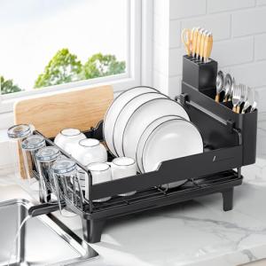 Escurridor de platos Compacto, Escurreplatos de Acero Inoxi…